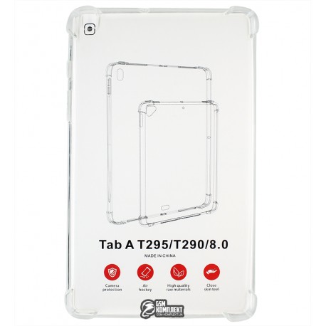 Чехол для Samsung Tab A 8", T290, T295, Silicone Clear, прозрачный