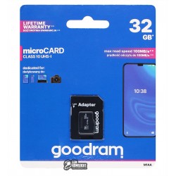 Карта пам'яті 32 GB microSD Goodram UHS-1 (M1AA-0320R11)