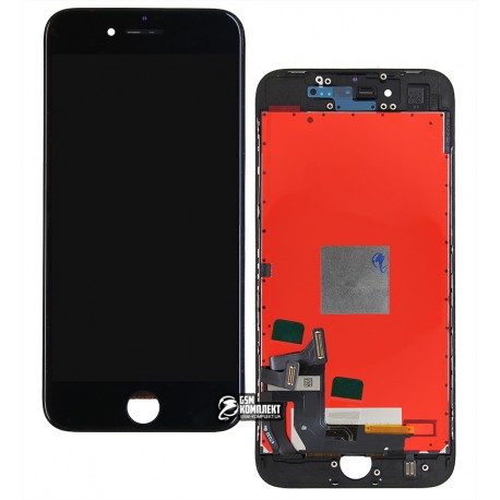 Дисплей для iPhone 8, чорний, з сенсорним екраном (дисплейний модуль), з рамкою, AAA, Tianma +