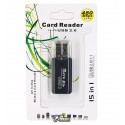 Картридер RS052 USB to microSD, чорний