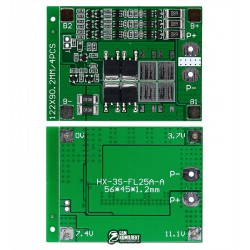 BMS Модуль защиты 3-х элементов 18650 с балансировкой HX-3S-FL15A-А