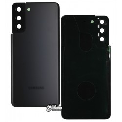 Задняя панель корпуса для Samsung G996 Galaxy S21 Plus 5G, черный, со стеклом камеры, Phantom Black