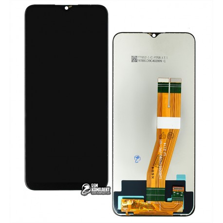 Дисплей для Samsung A035 Galaxy A03, черный, без рамки, оригинал (переклеенное стекло)