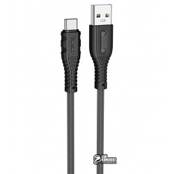 Кабель Type-C - Type-C, Hoco X67 Nano silicone fast charging data, 1 метр, 5А, черный