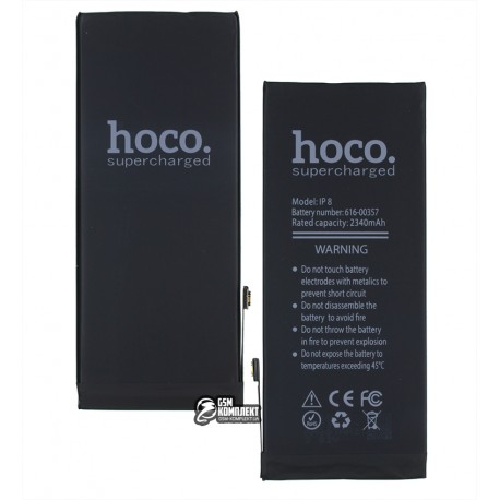 Аккумулятор Hoco для Apple iPhone 8, Li-ion, 3,7 В, 2340 мАч, усиленный