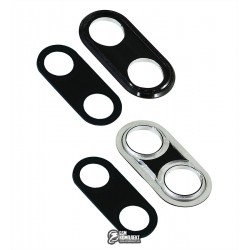 Скло камери для Huawei P20, чорний, з рамкою