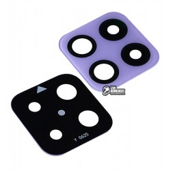 Стекло камеры для Samsung A225 Galaxy A22 (2021) 4G, фиолетовое, без рамки размер 23,9Х24,5мм,