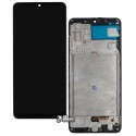 Дисплей для Samsung A325 Galaxy A32, черный, с рамкой, High quality, (OLED)