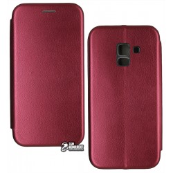 Чохол для Samsung A530 Galaxy A8, Fashion, шкірозамінник, бордовий