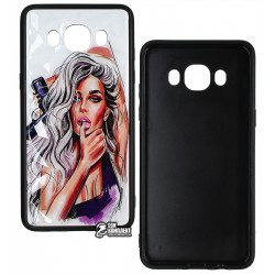 Чехол для Samsung J510 Galaxy J5 (2016), Ladies purple, пластик-силикон