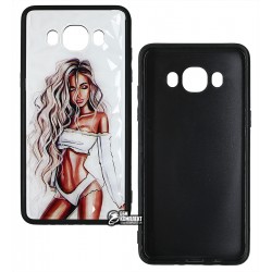 Чехол для Samsung J510 Galaxy J5 (2016), Ladies white, пластик-силикон