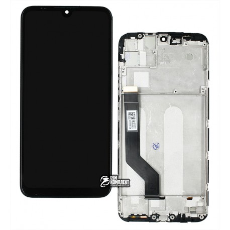 Дисплей для Xiaomi Mi Play, черный, с рамкой, оригинал (переклеенное стекло), M1901F9E