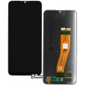 Дисплей для Samsung A037 Galaxy A03s, чорний, без рамки, з жовтим шлейфом, (160,5x72 mm) , оригінал (PRC)