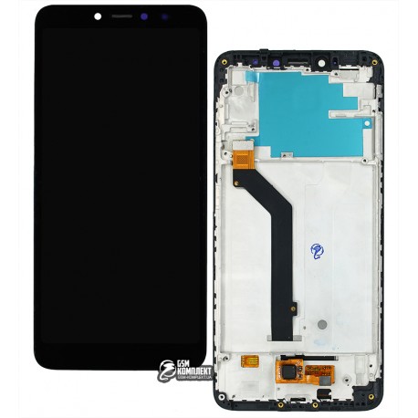 Дисплей для Xiaomi Redmi S2, чорний, з рамкою, оригінал (переклеєне скло), M1803E6G, M1803E6H, M1803E6I