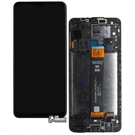 Дисплей для Samsung A127 Galaxy A12 Nacho, черный, с рамкой, оригинал (PRC)