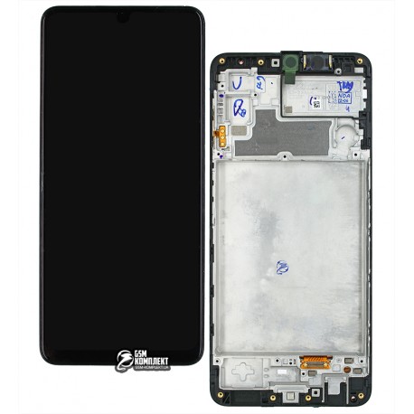 Дисплей Samsung M225 Galaxy M22, черный, с рамкой, оригинал (PRC), original glass