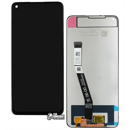 Дисплей для Xiaomi Redmi 10X 4G, Redmi Note 9, чорний, без рамки, оригінал (переклеєне скло), M2003J15SC, M2003J15SG, M2003J15SS