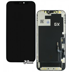 Дисплей для Apple iPhone 12, iPhone 12 Pro, чорний, з рамкою, High Copy, (OLED), GX OEM hard Дисплей для Apple iPhone 12, iPhone 12 Pro, чорний, з рамкою, High Copy, (OLED), GX OEM hard