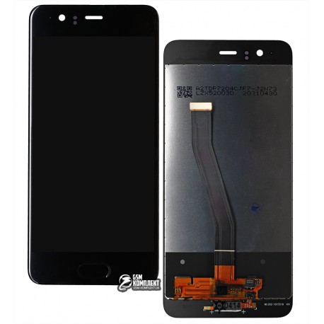 Дисплей для Huawei P10, черный, с тачскрином, grade B, High Copy, VTR-L29/VTR-L09