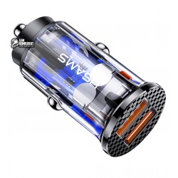 Автомобильное зарядное устройство Usams US-CC122 C23 Mini Fast Car Charger 36Вт, 2USB