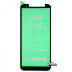 Защитное стекло для Samsung A600 Dual Galaxy A6 (2018), J600 Galaxy J6 (2018), Ceramica, с фаской, черное