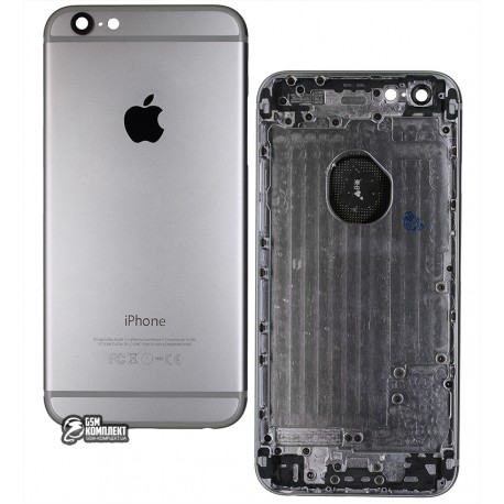 Корпус Apple iPhone 6, space gray, с держателем SIM карты, с боковыми кнопками, High Copy