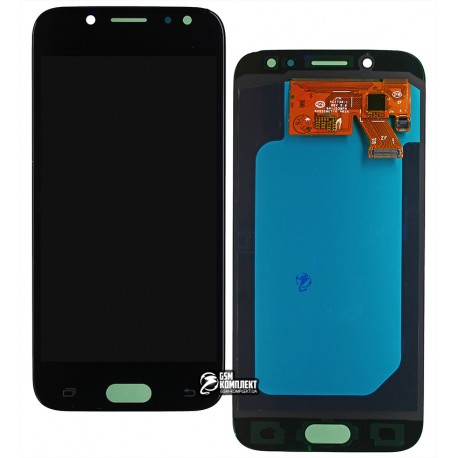 Дисплей для Samsung J530 Galaxy J5 (2017), J530F Galaxy J5 (2017), чорний, з широким обідком, без логотипа, без рамки, High Copy, (OLED)