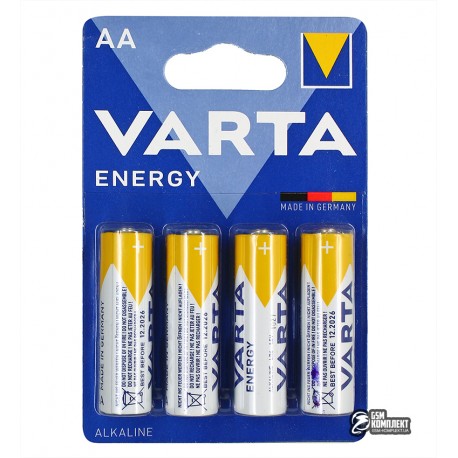 Батарейка VARTA Energy (Alcaline), AA, LR6, 4 шт