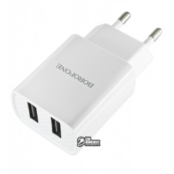 Зарядное устройство Borofone BA53A Powerway 2USB 2,1A, белое