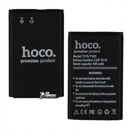 Акумулятор Hoco LG LGIP-531A для LG A120, T370, A130, A133, A155, A160, A175, B1800, C100, GB106, GB109, GB110, GB125, GB130 (Li-ion 3.7V 950 мАг)