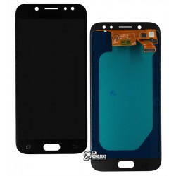 Дисплей Samsung J530 Galaxy J5 (2017), чорний, із сенсорним екраном (дисплейний модуль), з регулюванням яскравості, (TFT), Сopy, без логотипу