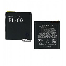 Акумулятор BL-6Q для Nokia 6700c, Li-ion, 3,7 В, 970 мАг, без логотипу Акумулятор BL-6Q для Nokia 6700c, Li-ion, 3,7 В, 970 мАг, без логотипу