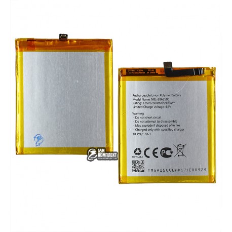Аккумулятор (акб) для TP-Link Neffos X1 Lite, (Li-ion 3.8V 2500mAh) NBL-38A2500, без логотипа