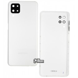 Задняя панель корпуса для Samsung A125F Galaxy A12, белый, со стеклом камеры