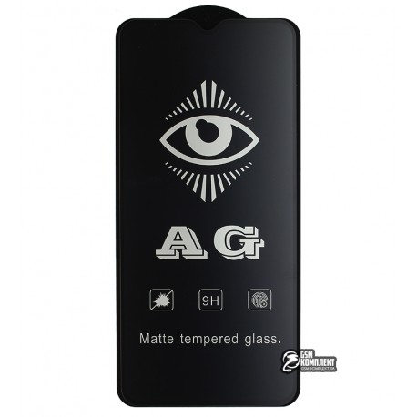 Защитное стекло для Oppo Reno 3, 2.5D, Full Glue, AG, матовое, черное