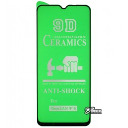 Захисне оргскло для Oppo Reno 3, Ceramica, з фаскою, чорне