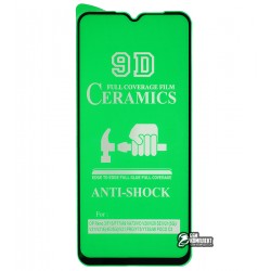 Захисне оргскло для Oppo A73, Ceramica, з фаскою, чорне