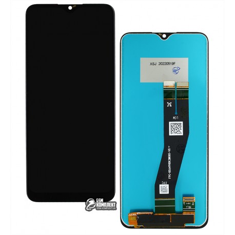 Дисплей для Samsung A025F/DS Galaxy A02s, M025 Galaxy M02s, чорний, Best copy, без рамки, копія, з чорним шлейфом, (160,5x72 mm)