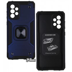Чохол Samsung A736 Galaxy A73, Hard Defence, пластик-силікон, темно-синій