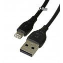 Кабель Lightning - USB, Remax Lesu Pro Data RC-160i, силиконовый, черный