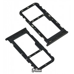 Тримач SIM-карти для Huawei P Smart, чорний, c тримачем MMC Тримач SIM-карти для Huawei P Smart, чорний, c тримачем MMC