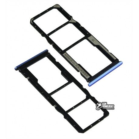 Держатель SIM-карты для Xiaomi Redmi 9T, синий, Twilight Blue, J19S, M2010J19SG, M2010J19SY