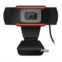 Web камера Merlion F37/18221, 1080p, з гарнітурою, чорна