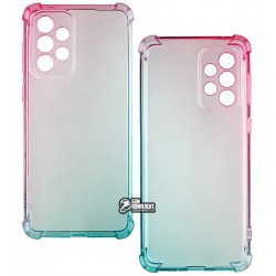 Чехол для Samsung A336 Galaxy A33, WAVE Shine Case, силикон, прозрачный, pink/turquoise Чехол для Samsung A336 Galaxy A33, WAVE Shine Case, силикон, прозрачный, pink/turquoise