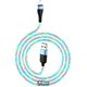 Кабель Lightning - USB, Hoco U85 Charming night LED, силіконовий, до 2,4А, синій