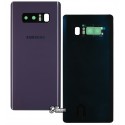 Задняя панель корпуса для Samsung N950F Galaxy Note 8, серая, со стеклом камеры, полная, Original (PRC), orchid gray