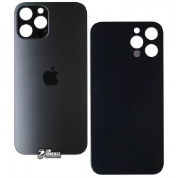 Задня панель корпусу для Apple iPhone 12 Pro Max, сірий, зі зняттям рамки камери, small hole, Graphite