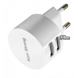Зарядное устройство KONI Strong KS73, (2USB, 2.4А), белое