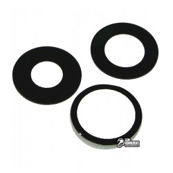 Скло камери Apple iPhone 13 Pro Max, чорне, без рамки, комплект 3 шт.