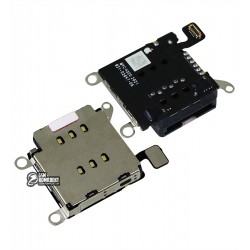 Конектор SIM-карти для Apple iPhone 12, iPhone 12 Pro, зі шлейфом Конектор SIM-карти для Apple iPhone 12, iPhone 12 Pro, зі шлейфом